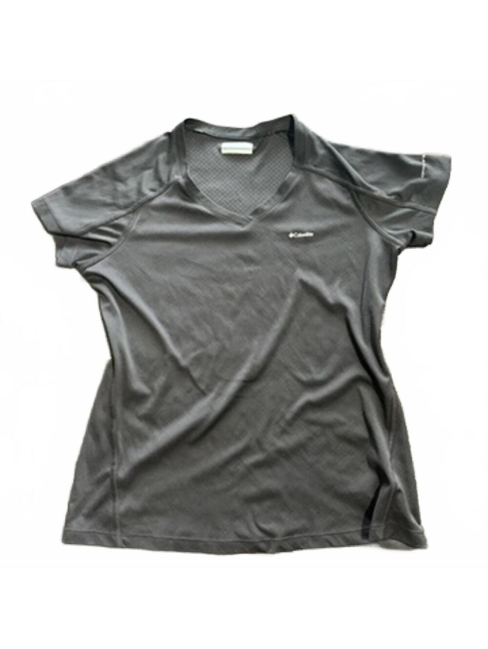 Columbia Women's Black V-Neck Short Sleeve Shirt Size L